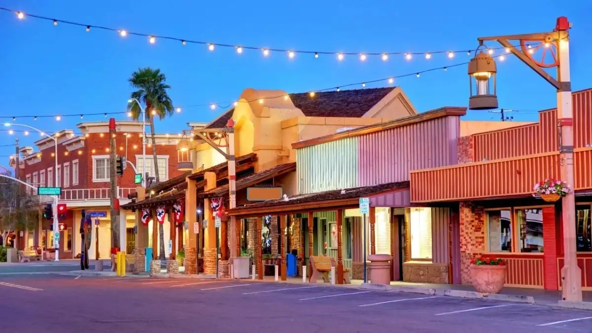 Old Town Scottsdale's walkable streets of galleries, shops, and restaurants