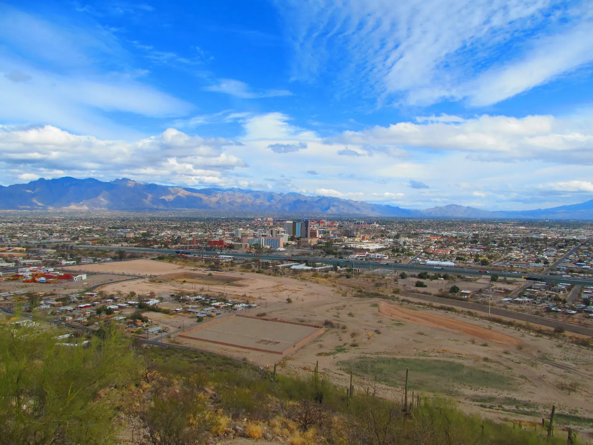 The Tucson basin and the Santa Catalina Mountains seen from Sentinel Peak